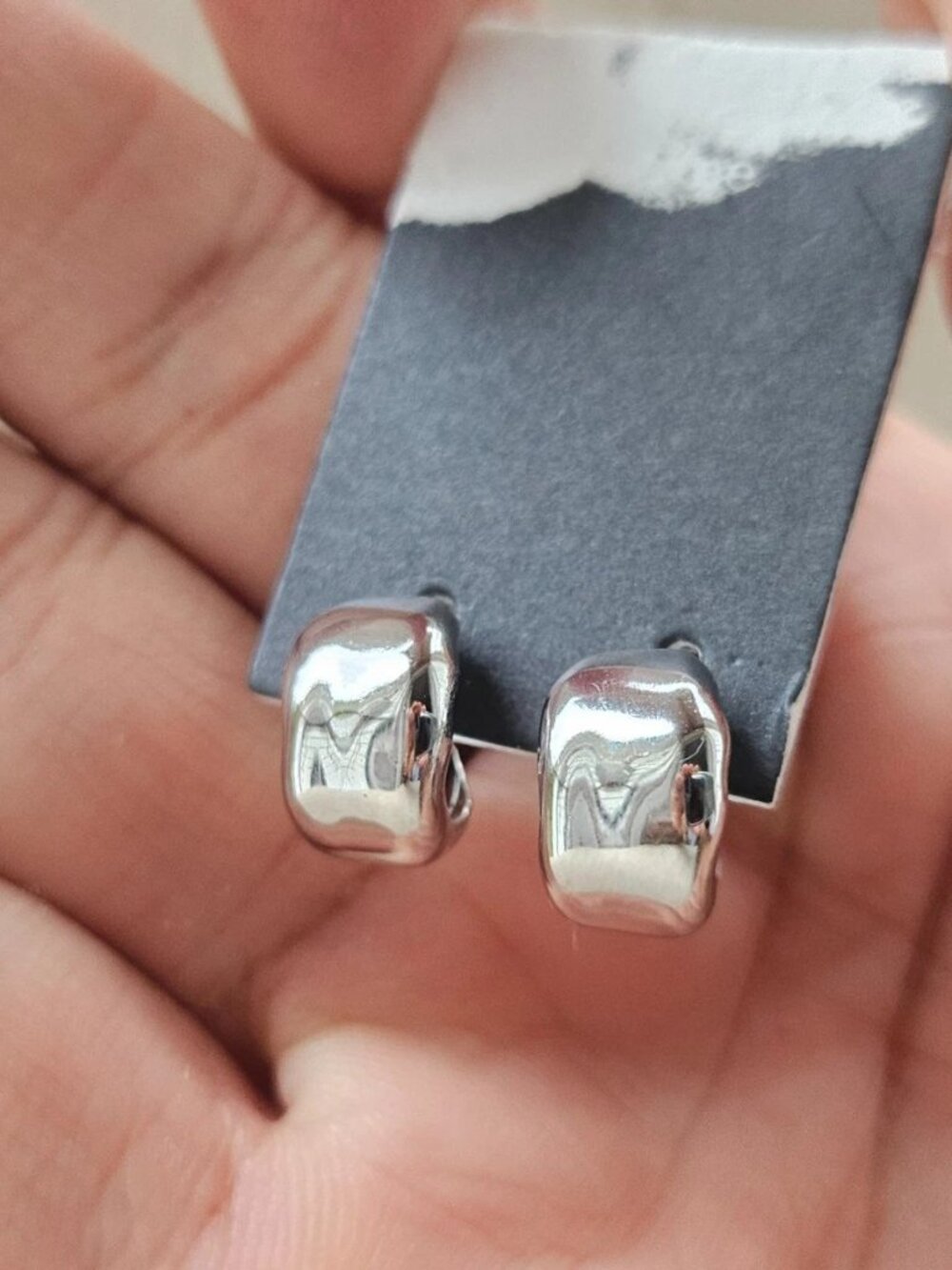 Biko Women Earrings Silver Tone Small Hoop Earrings New